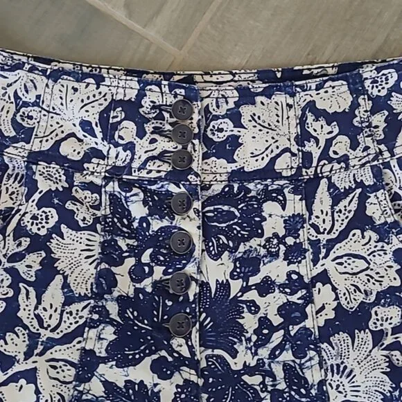 Ulla Johnson's Floral Ellis Jeans Corset-Inspired Button Fly Kick Flare Size 6 - Picture 9 of 14